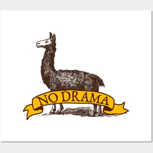 Vintage Llama No Drama cool design Posters and Art